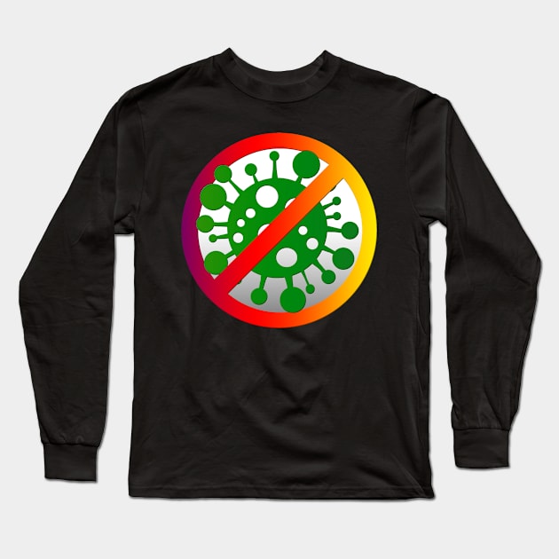 Stop coronavirus (multicolor) Long Sleeve T-Shirt by pArt